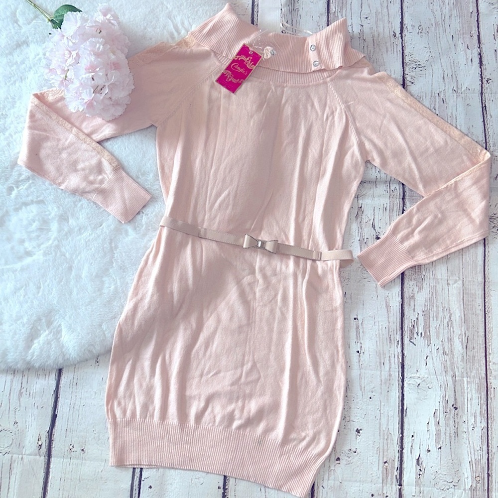 CANDIE’S PRETTY LITTLE THING COW-NECK JERSEY DRESS SIZE XL